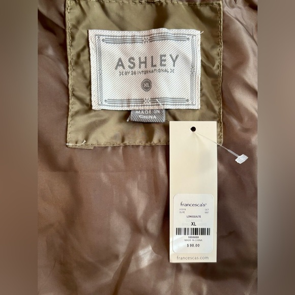 Ashley By 26 International Women's Olive Quilted Puffer Jacket - Picture 5 of 11